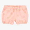 Toddler Seashell Pull-On Cotton Shorts - Coral