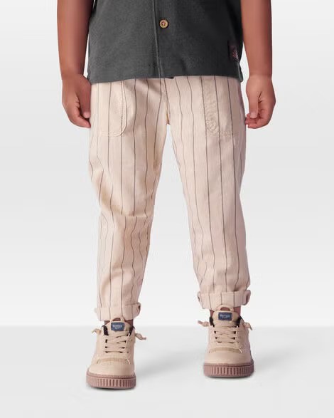 2T067510_FIG-ezgif.com-avif-to-jpg-converter Toddler Striped Pull-On Cotton Pants - Tan